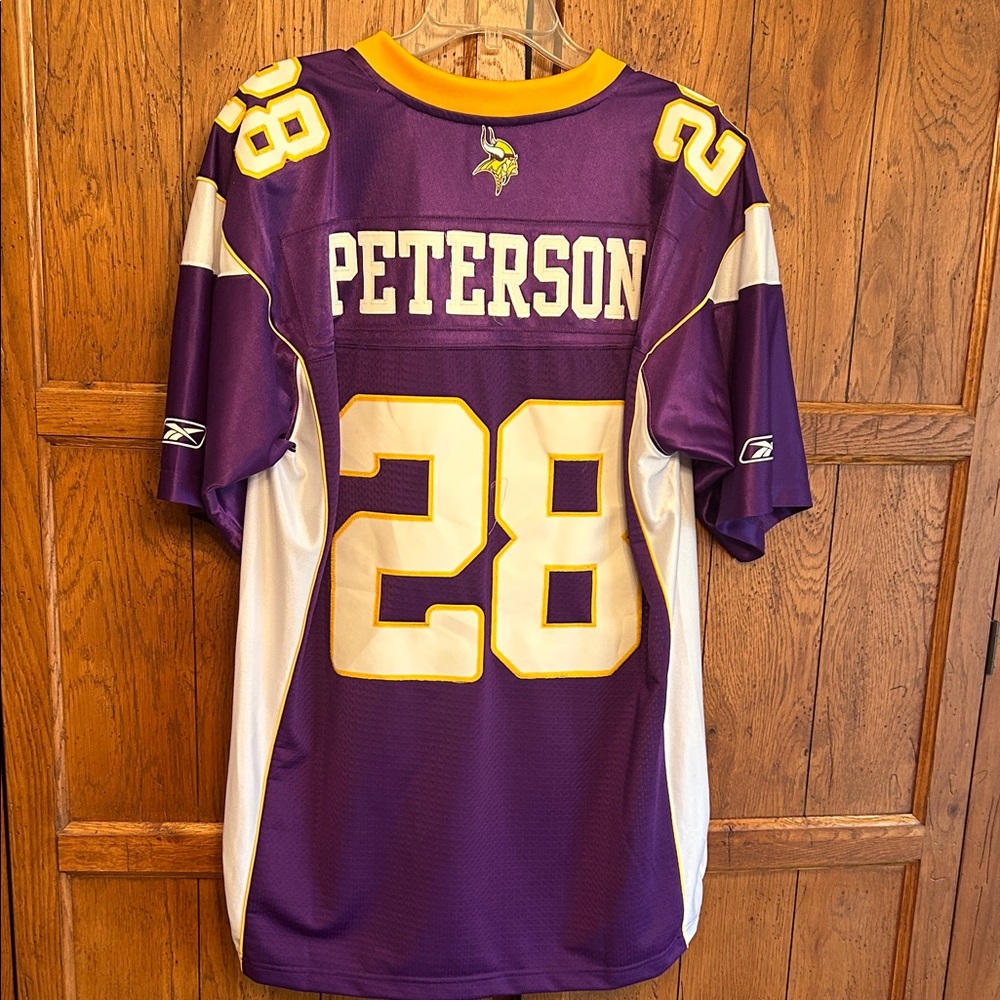 REEBOK NFL🏈ADRIAN PETERSON Minnesota Vikings JERSEY #28 Mens Football Large